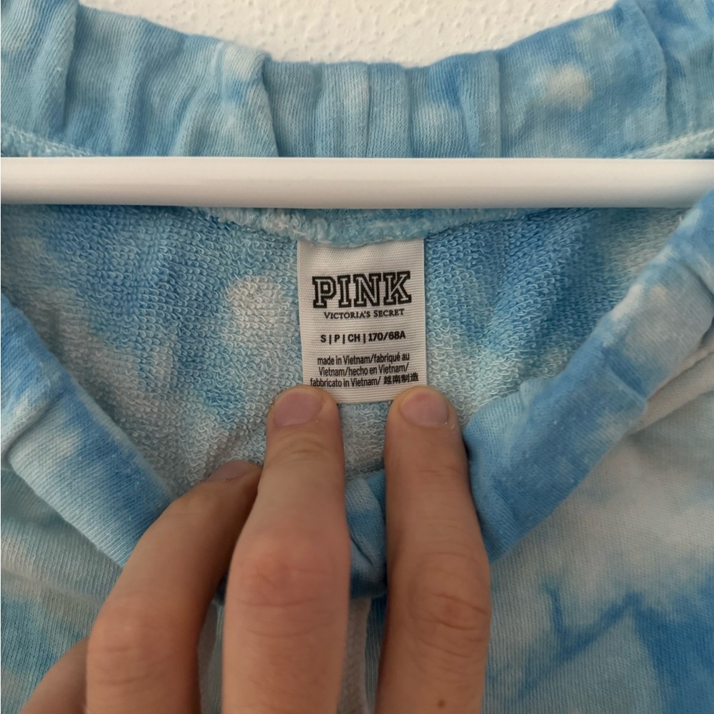 Victoria's Secret PINK Blue Tie-Dye Hoodie